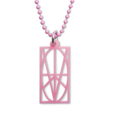 Picture of Women's Pink Acrylic Pendant