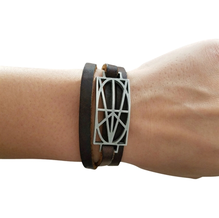 Picture of Women's Brown Leather Wrap Bracelet